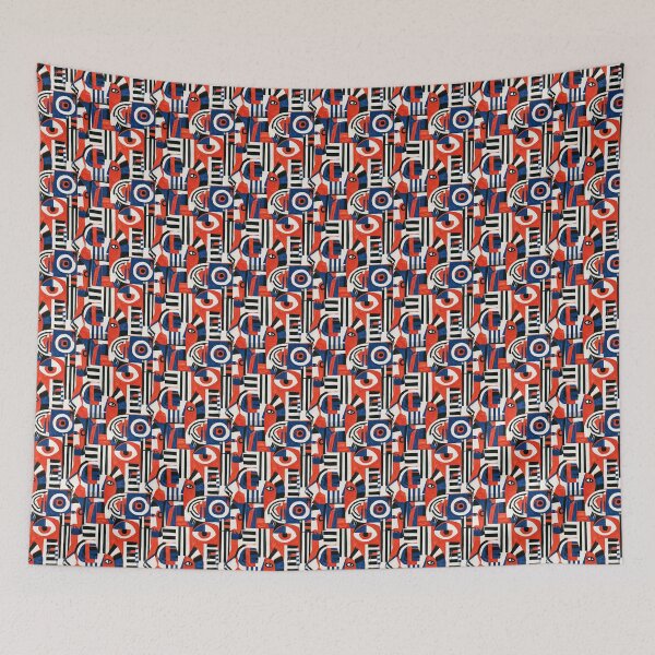 Item preview, Fernand Léger Orange and blue painting pattern | style-alike designed and sold by camisariasj.