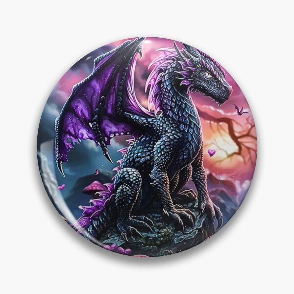 Item preview, Purple Fantasy Dragon Mushroom Forrest Sunset Aesthetic designed and sold by INKRebelGraphic.