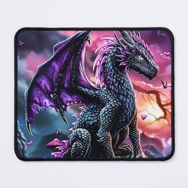 Item preview, Purple Fantasy Dragon Mushroom Forrest Sunset Aesthetic designed and sold by INKRebelGraphic.