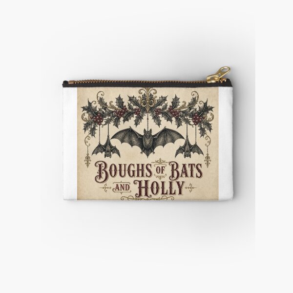 Item preview, Boughs of Bats and Holly Gothic Bat Christmas Design designed and sold by BoosterShop.