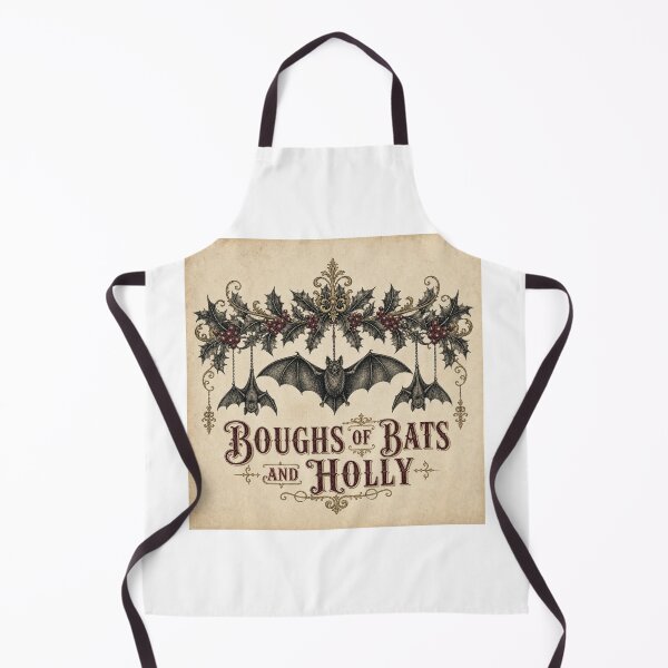 Item preview, Boughs of Bats and Holly Gothic Bat Christmas Design designed and sold by BoosterShop.