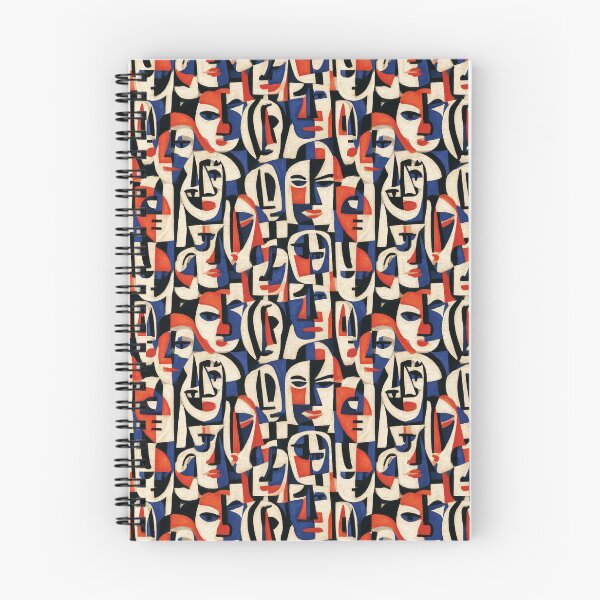 Item preview, Fernand Léger faces painting pattern | style-alike designed and sold by camisariasj.