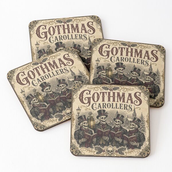 Item preview, Gothmas Carollers Victorian Skeleton Christmas Choir designed and sold by BoosterShop.