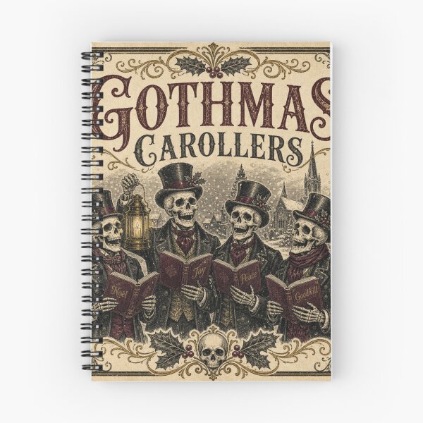 Item preview, Gothmas Carollers Victorian Skeleton Christmas Choir designed and sold by BoosterShop.