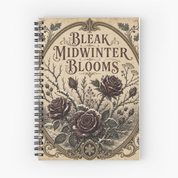 Item preview, Bleak Midwinter Blooms Gothic Dark Roses Winter Design designed and sold by BoosterShop.