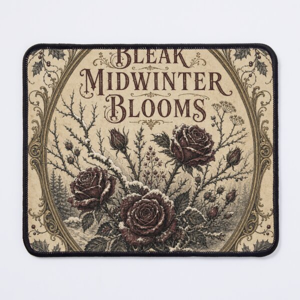 Item preview, Bleak Midwinter Blooms Gothic Dark Roses Winter Design designed and sold by BoosterShop.