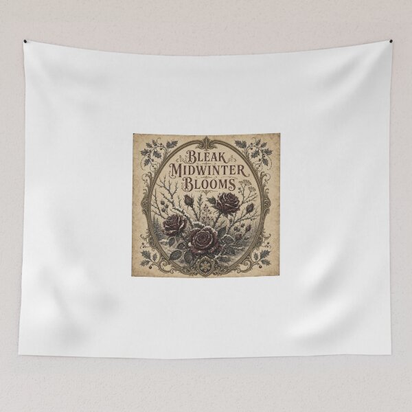 Item preview, Bleak Midwinter Blooms Gothic Dark Roses Winter Design designed and sold by BoosterShop.