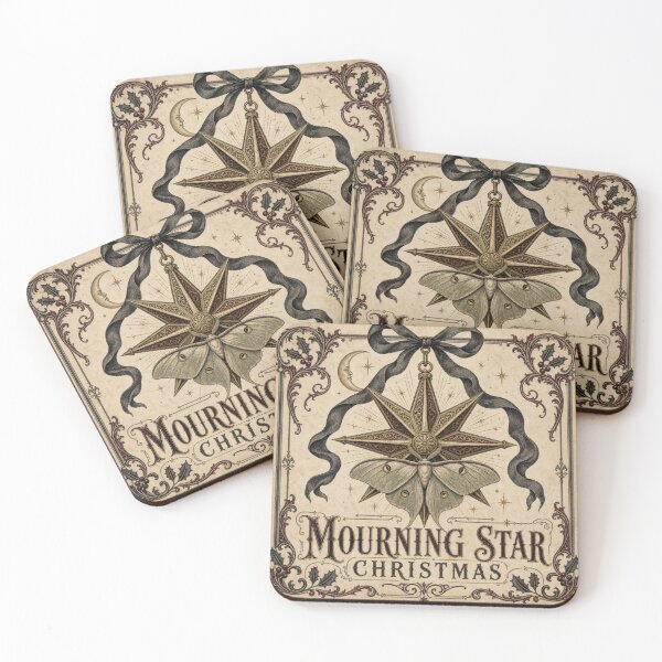 Item preview, Mourning Star Christmas Gothic Moth Ornament Design designed and sold by BoosterShop.