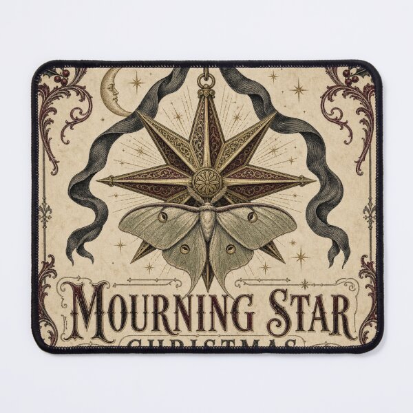 Item preview, Mourning Star Christmas Gothic Moth Ornament Design designed and sold by BoosterShop.