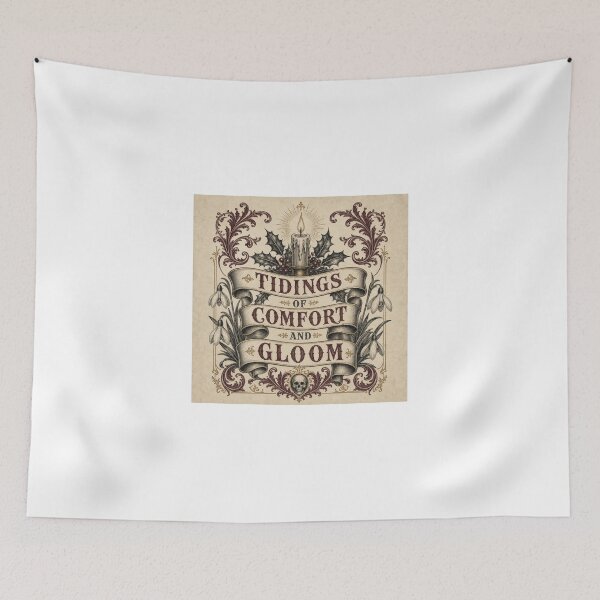 Item preview, Tidings of Comfort and Gloom Gothic Christmas Banner designed and sold by BoosterShop.