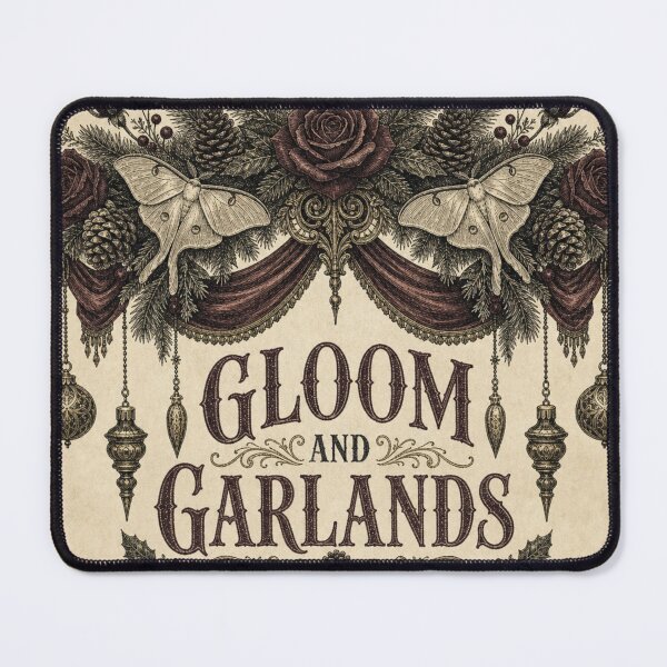 Item preview, Gloom and Garlands Gothic Christmas Garland with Dark Roses designed and sold by BoosterShop.