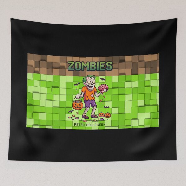 Item preview, Zombies Retro Halloween 90s Pixel Art designed and sold by DanniJordan.