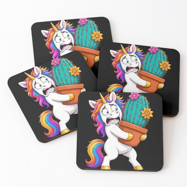 Item preview, Unhinged Unicorn Gardening Chaos Funny Cactus Hug designed and sold by BoyleDesignShop.