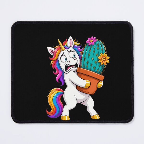 Item preview, Unhinged Unicorn Gardening Chaos Funny Cactus Hug designed and sold by BoyleDesignShop.