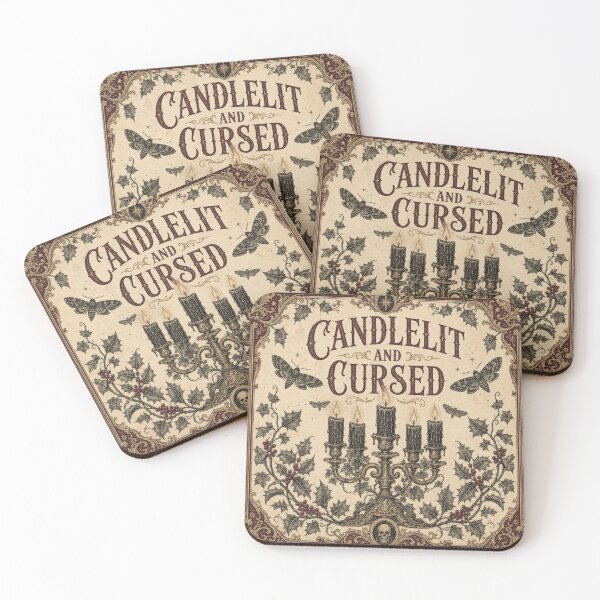 Item preview, Candlelit and Cursed Gothic Christmas Candlestick Design designed and sold by BoosterShop.