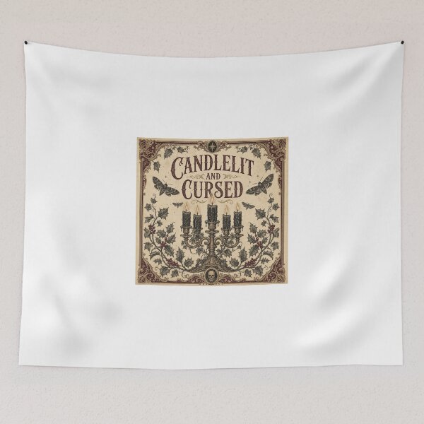 Item preview, Candlelit and Cursed Gothic Christmas Candlestick Design designed and sold by BoosterShop.