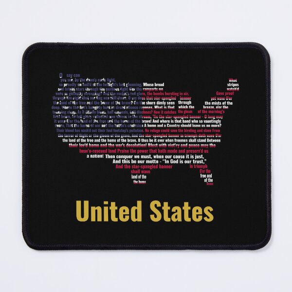 Item preview, USA Map National Anthem Typography Graphic designed and sold by JR78.