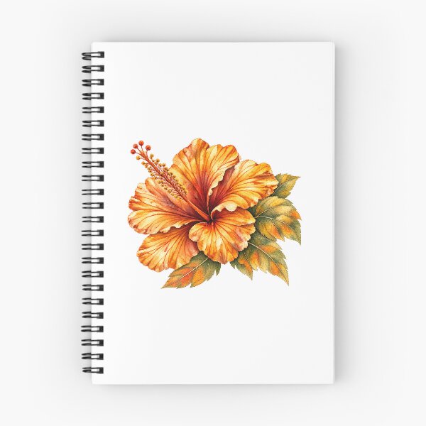 Item preview, Single Amber Harvest Hibiscus | Autumn Watercolor designed and sold by Nolmo.