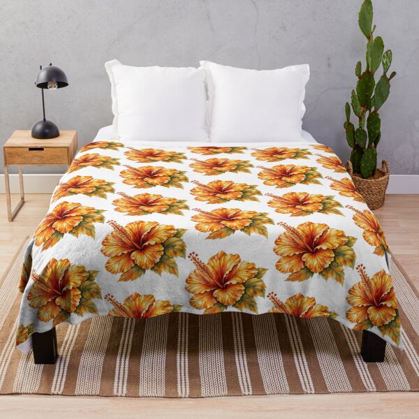 Item preview, Single Amber Harvest Hibiscus | Autumn Watercolor designed and sold by Nolmo.