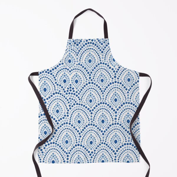 Item preview, Polish Pottery Peacock Eye Seamless Pattern | Boleslawiec Blue and White Folk Ceramic designed and sold by StickyGuys.