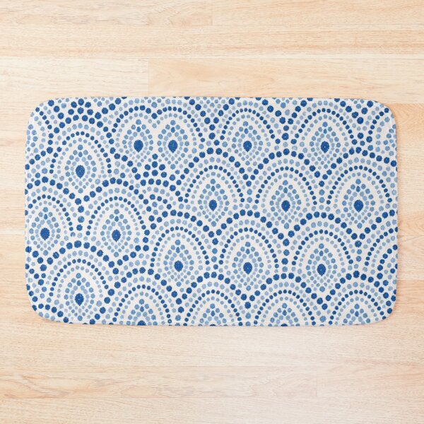 Item preview, Polish Pottery Peacock Eye Seamless Pattern | Boleslawiec Blue and White Folk Ceramic designed and sold by StickyGuys.