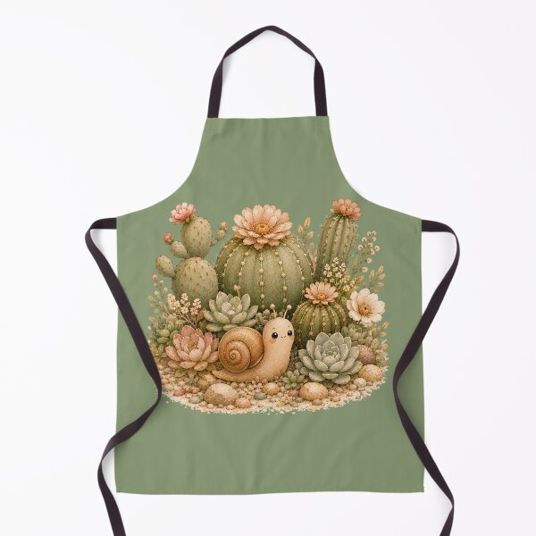 Item preview, Kawaii Snail Cactus Garden Illustration – Cute Desert Explorer Design Art designed and sold by MagicMakerPh.