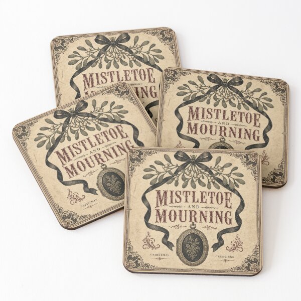 Item preview, Mistletoe and Mourning Gothic Victorian Christmas Medallion designed and sold by BoosterShop.