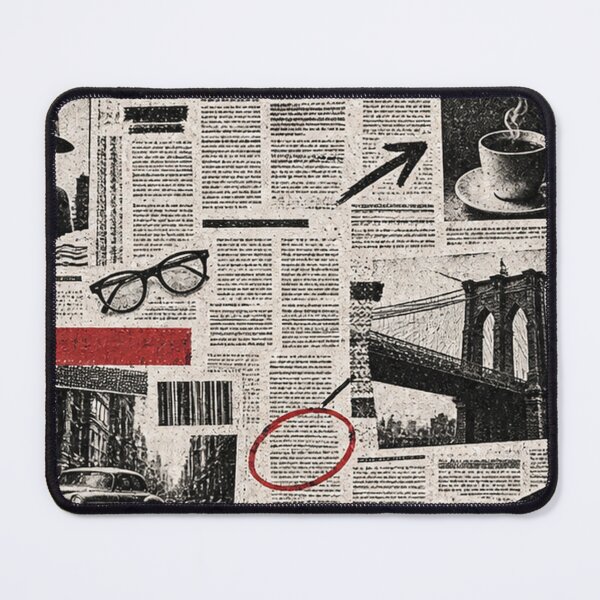 Item preview, Vintage Newspaper Collage | Retro Newsprint Editorial Design | Urban Street Photography Aesthetic designed and sold by TheAllInStore.