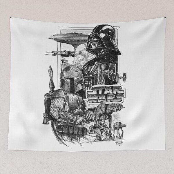 Item preview, Classic Star Wars black and white sketch  designed and sold by Raulovski.