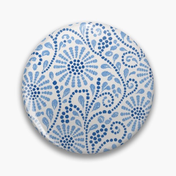 Item preview, Polish Pottery Folk Florals Seamless Pattern | Boleslawiec Blue and White Folk Ceramic designed and sold by StickyGuys.