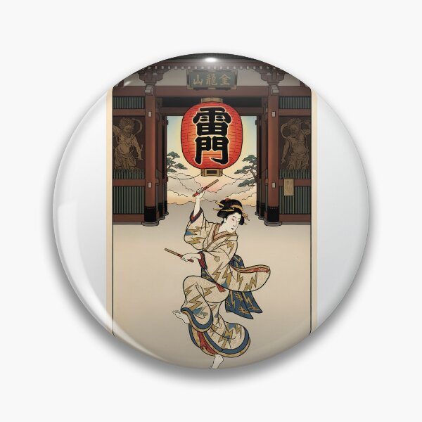 Item preview, Kaminarimon Thunder Gate and Dancing Geisha designed and sold by TokyoUkiyoHouse.