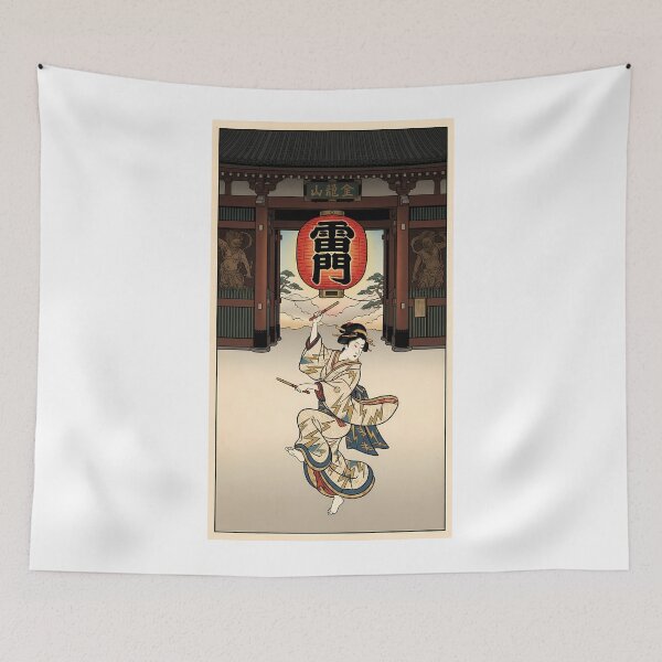 Item preview, Kaminarimon Thunder Gate and Dancing Geisha designed and sold by TokyoUkiyoHouse.