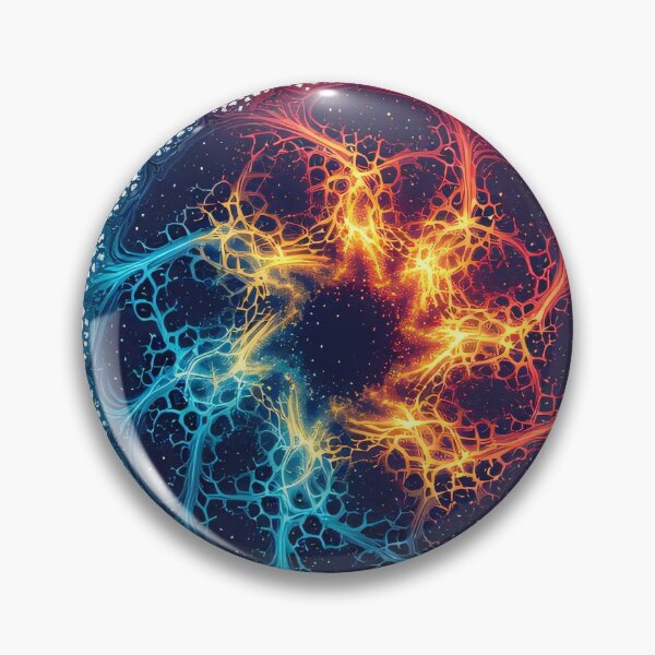 Item preview, Colorful fractal design of a cosmic spider web designed and sold by Mianku | Für das Leben.