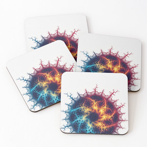 Item preview, Colorful fractal design of a cosmic spider web designed and sold by Mianku | Für das Leben.