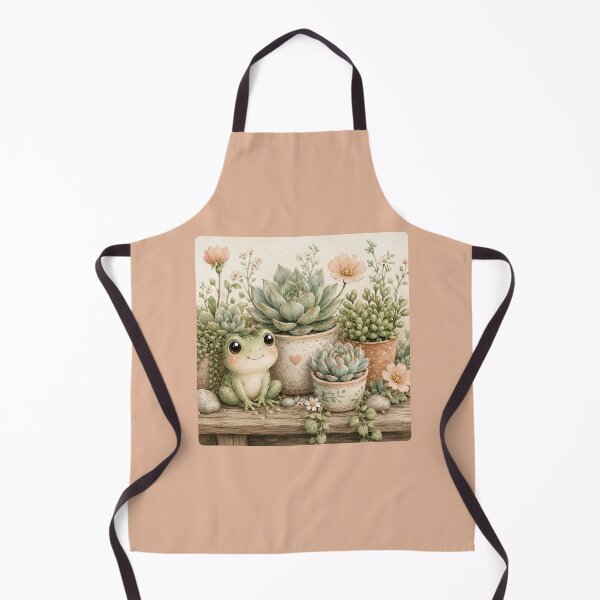 Item preview, Kawaii Frog & Succulent Friends Illustration – Cute Garden Design Art designed and sold by MagicMakerPh.