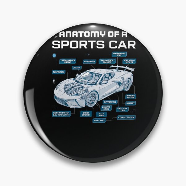 Item preview, Anatomy of a Sports Car - Racing Diagram Car Guy Gift designed and sold by 519xdesign.