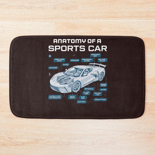 Item preview, Anatomy of a Sports Car - Racing Diagram Car Guy Gift designed and sold by 519xdesign.