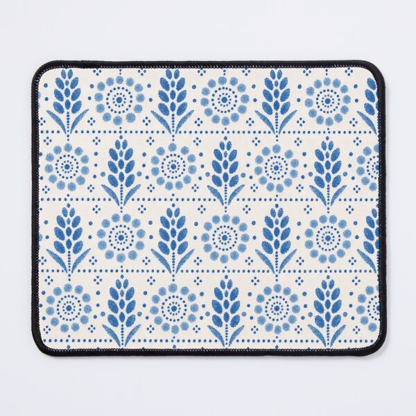 Item preview, Polish Pottery Wheat and Dots Seamless Pattern | Boleslawiec Blue and White Folk Ceramic designed and sold by StickyGuys.