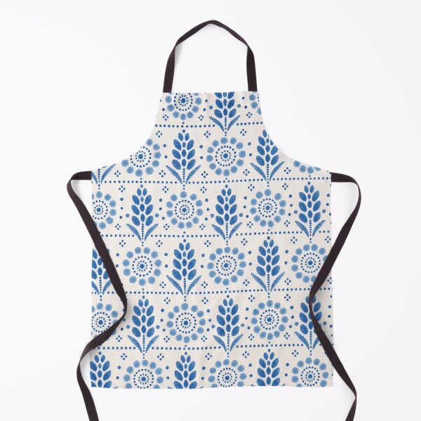 Item preview, Polish Pottery Wheat and Dots Seamless Pattern | Boleslawiec Blue and White Folk Ceramic designed and sold by StickyGuys.