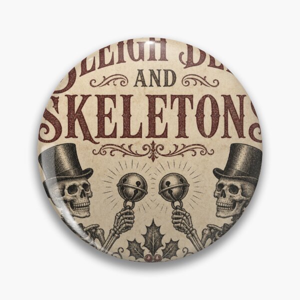 Item preview, Sleigh Bells and Skeletons Gothic Victorian Christmas Design designed and sold by BoosterShop.