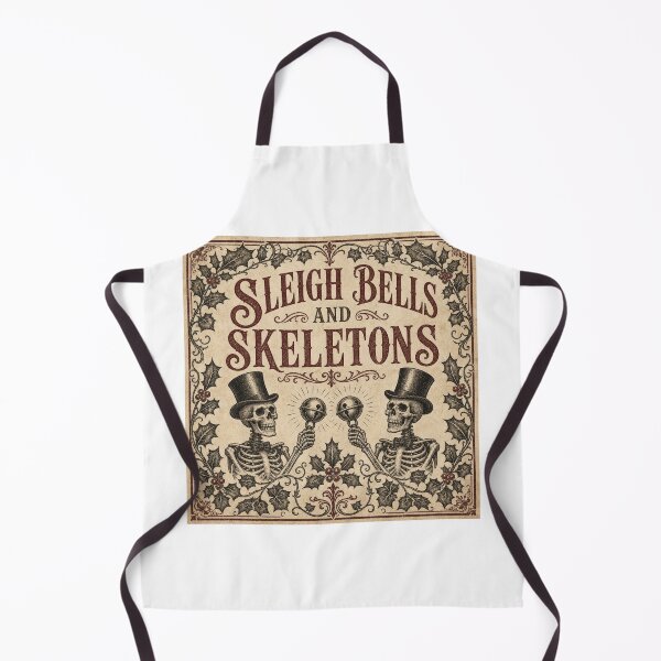 Item preview, Sleigh Bells and Skeletons Gothic Victorian Christmas Design designed and sold by BoosterShop.