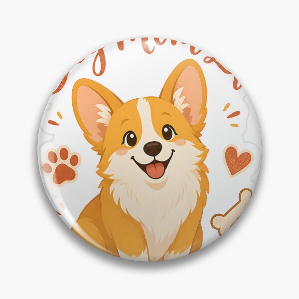Item preview, Dog Mom Life — Corgi Calligraphy Sticker designed and sold by radou88.
