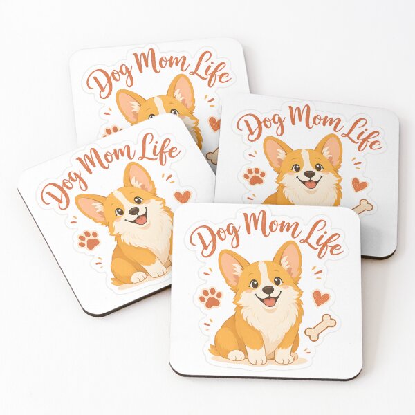Item preview, Dog Mom Life — Corgi Calligraphy Sticker designed and sold by radou88.