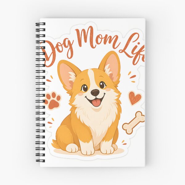 Item preview, Dog Mom Life — Corgi Calligraphy Sticker designed and sold by radou88.