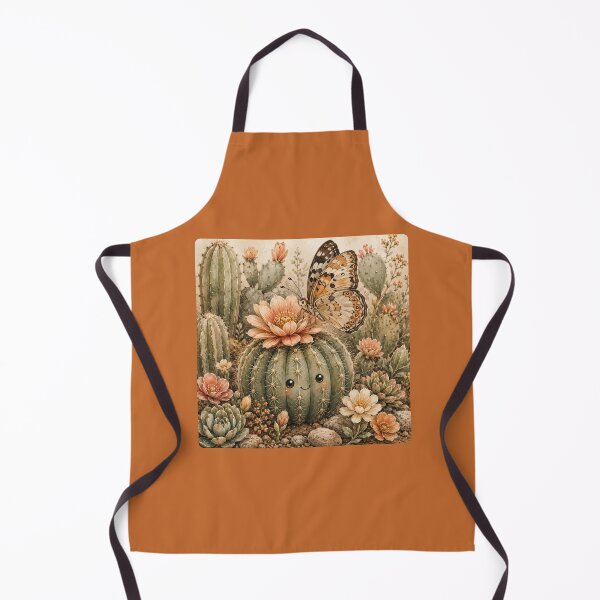 Item preview, Kawaii Butterfly & Cactus Garden Illustration – Blooming Design Art designed and sold by MagicMakerPh.