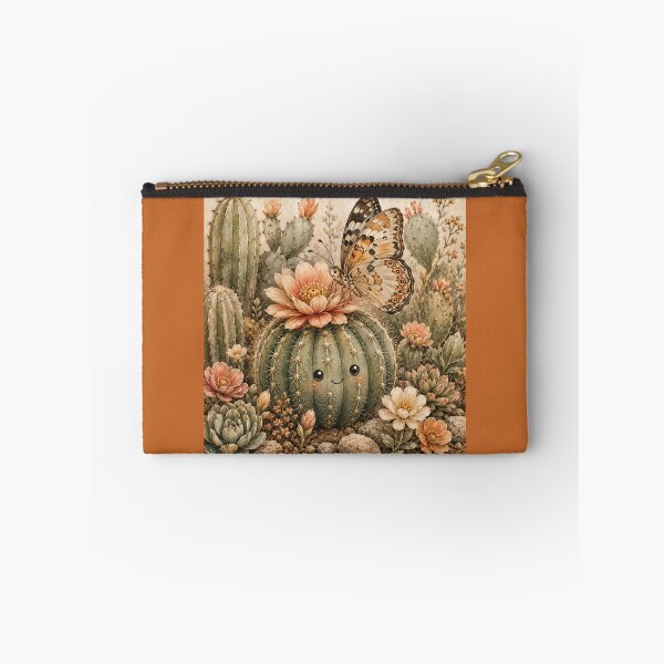 Item preview, Kawaii Butterfly & Cactus Garden Illustration – Blooming Design Art designed and sold by MagicMakerPh.
