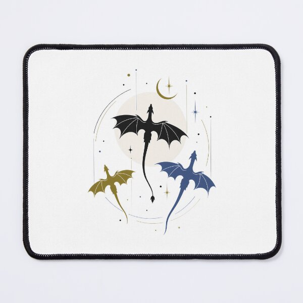 Item preview, Trio of Black, Gold and Navy Dragons - Fantasy Dragons designed and sold by Rising Drake.