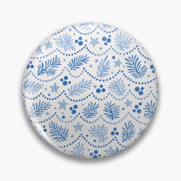 Item preview, Polish Pottery Christmas Seamless Pattern | Boleslawiec Blue and White Folk Ceramic designed and sold by StickyGuys.