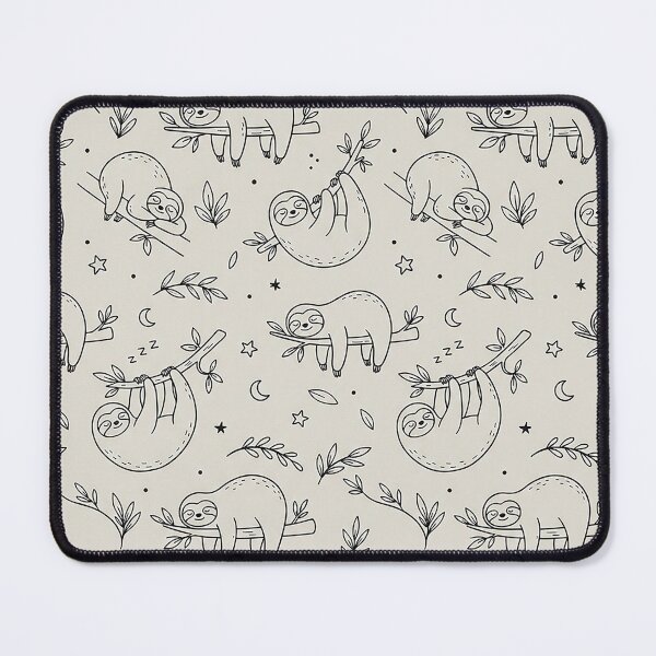Item preview, Cute Sleepy Sloth Seamless Pattern – Cozy Kawaii Sloth Design by MNS designed and sold by ashenlocs.