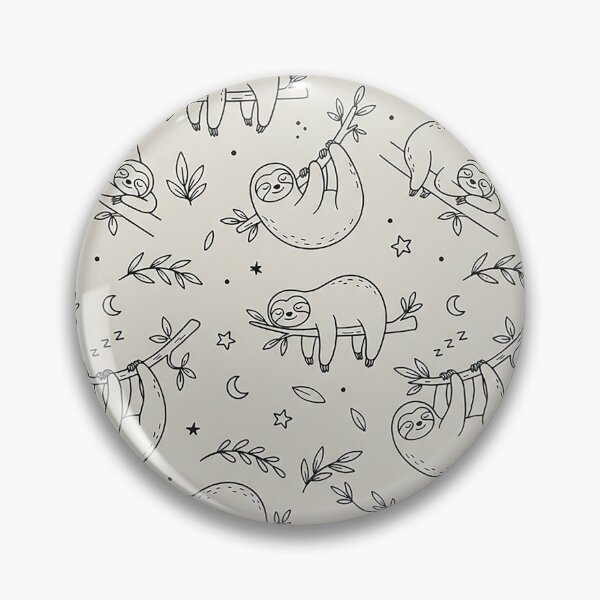 Item preview, Cute Sleepy Sloth Seamless Pattern – Cozy Kawaii Sloth Design by MNS designed and sold by ashenlocs.
